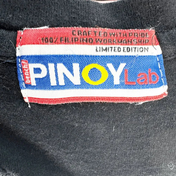 Pinoy Lab Graphic Tee Mens Size 25 Black Crew Neck Casual Jose Rizal Philippines - Picture 3 of 6